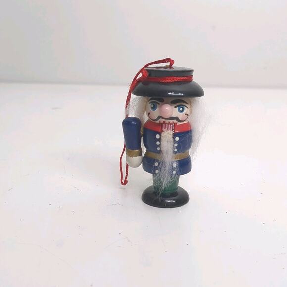 Nutcracker Lot Of 6 Christmas Ornaments Wood Painted Vtg. 2.5” - Picture 4 of 13